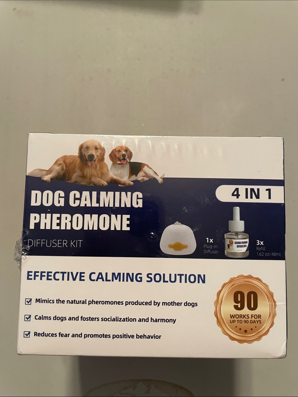 Dog Calming Pheromone Diffuser Kit - Blue/White